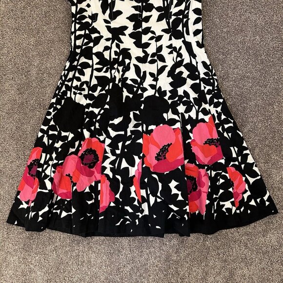 Jones Studio Women's Dress Size 6 Floral Sleeveless A-Line Knee Length Back Zip - Picture 6 of 15